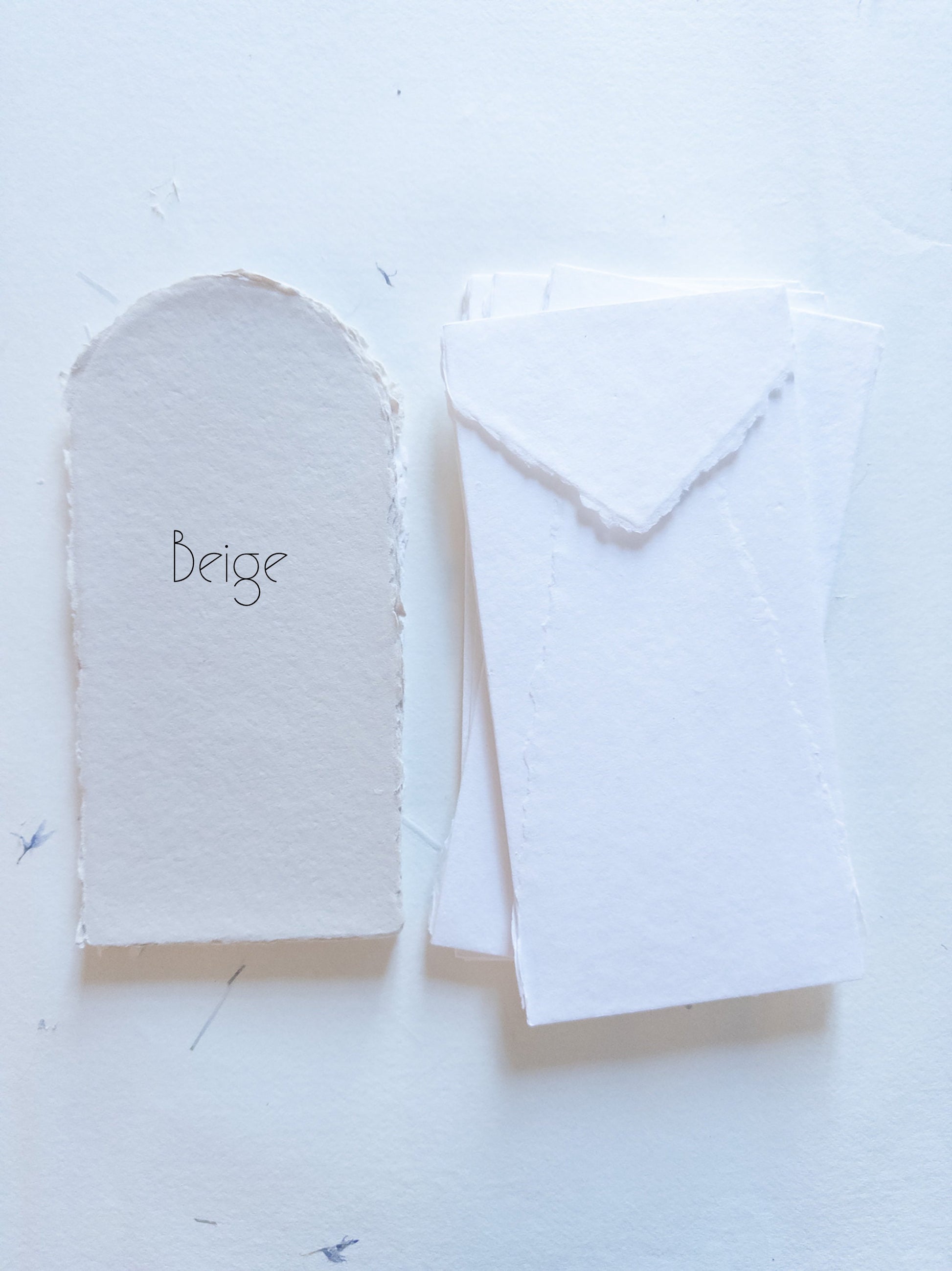 Arched paper Soft White, blush, Invitations de mariage Arch, beige Handmade Deckle Edge Paper , invite Paper, Handmade Paper, wedding invita