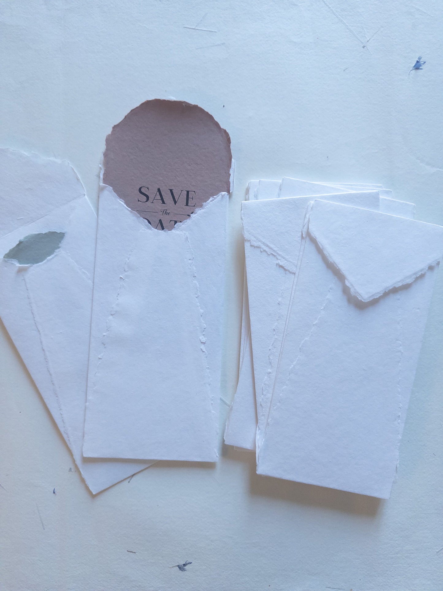 Arched paper Soft White, blush, luscious, beige Handmade Deckle Edge Paper , invite Paper, Handmade Paper, wedding invitation, save the date