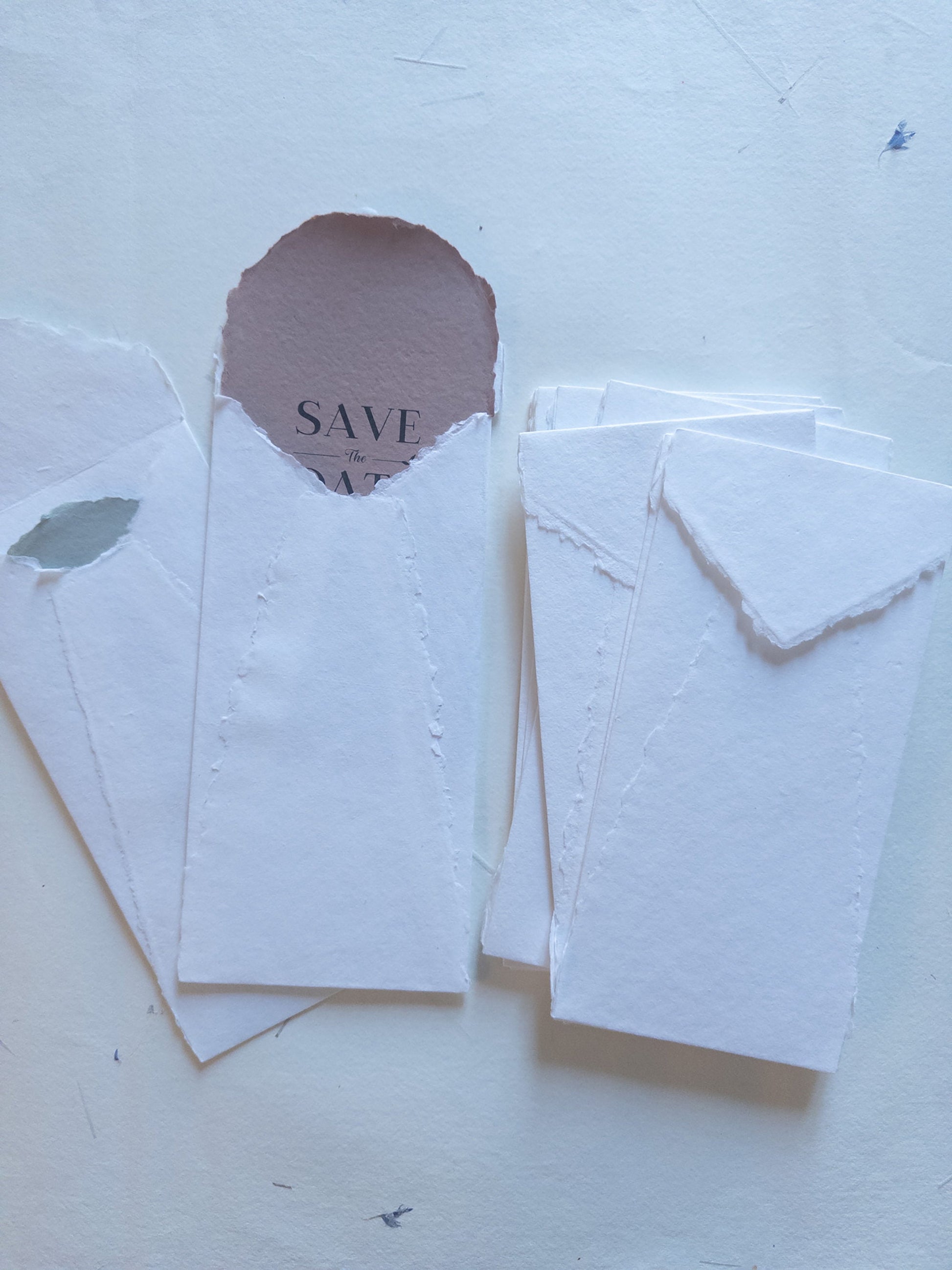 Arched paper Soft White, blush, luscious, beige Handmade Deckle Edge Paper , invite Paper, Handmade Paper, wedding invitation, save the date