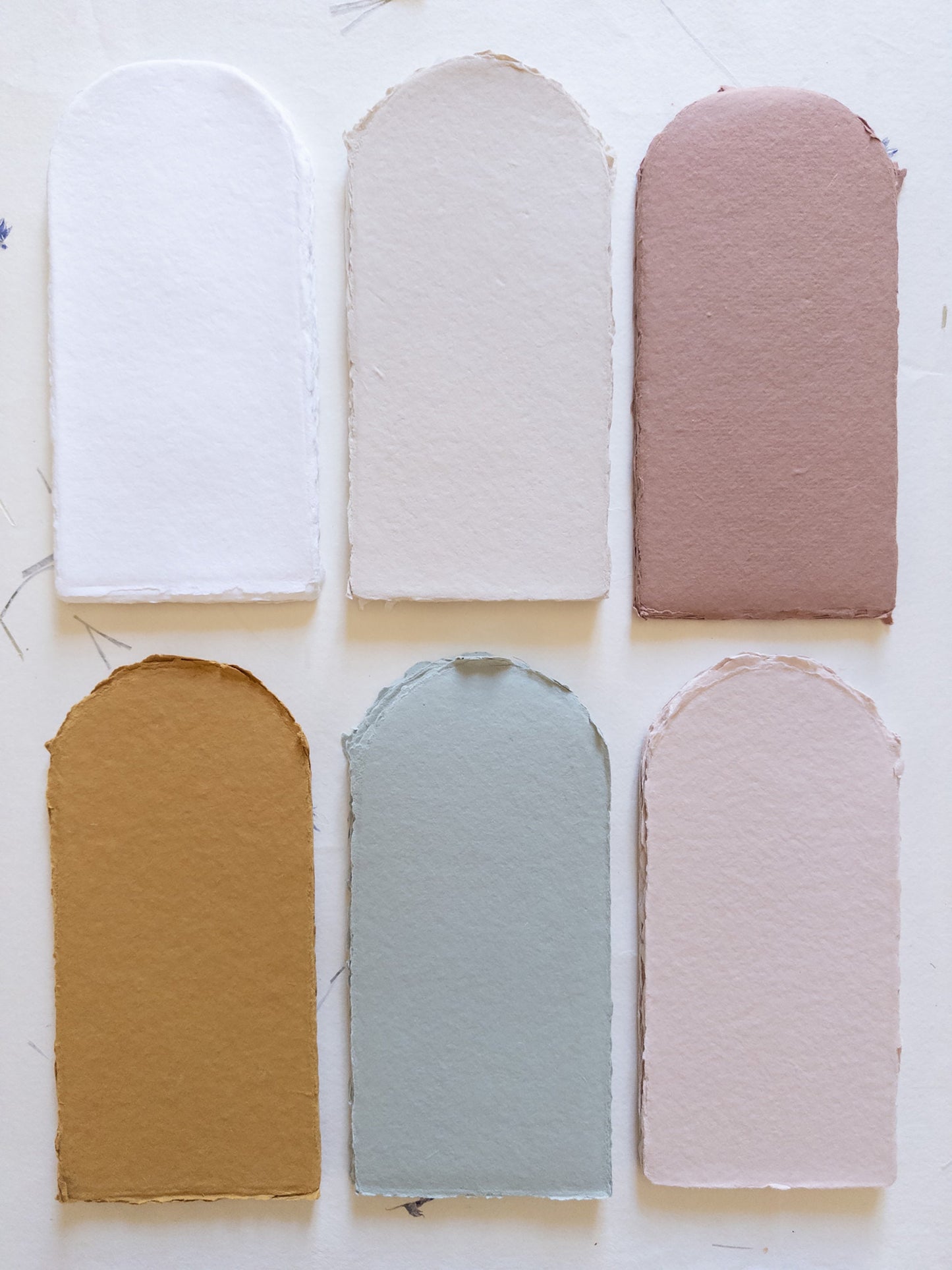 Arched paper Soft White, blush, Invitations de mariage Arch, beige Handmade Deckle Edge Paper , invite Paper, Handmade Paper, wedding invita