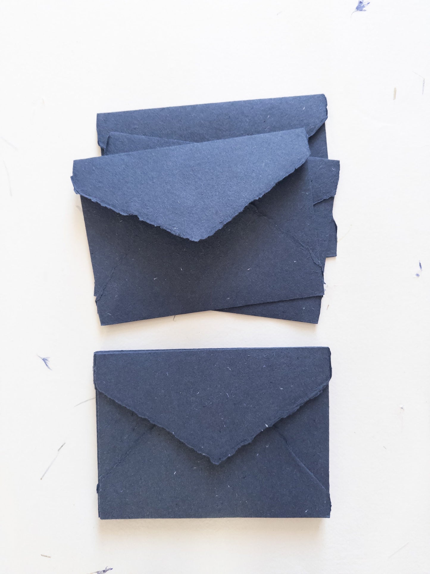 Indigo blue , blush, luscious, beige Handmade Deckle Edge Envelope 4Bar, C6 Deckle Edge Paper, 5x7 Envelope, Handmade Paper,