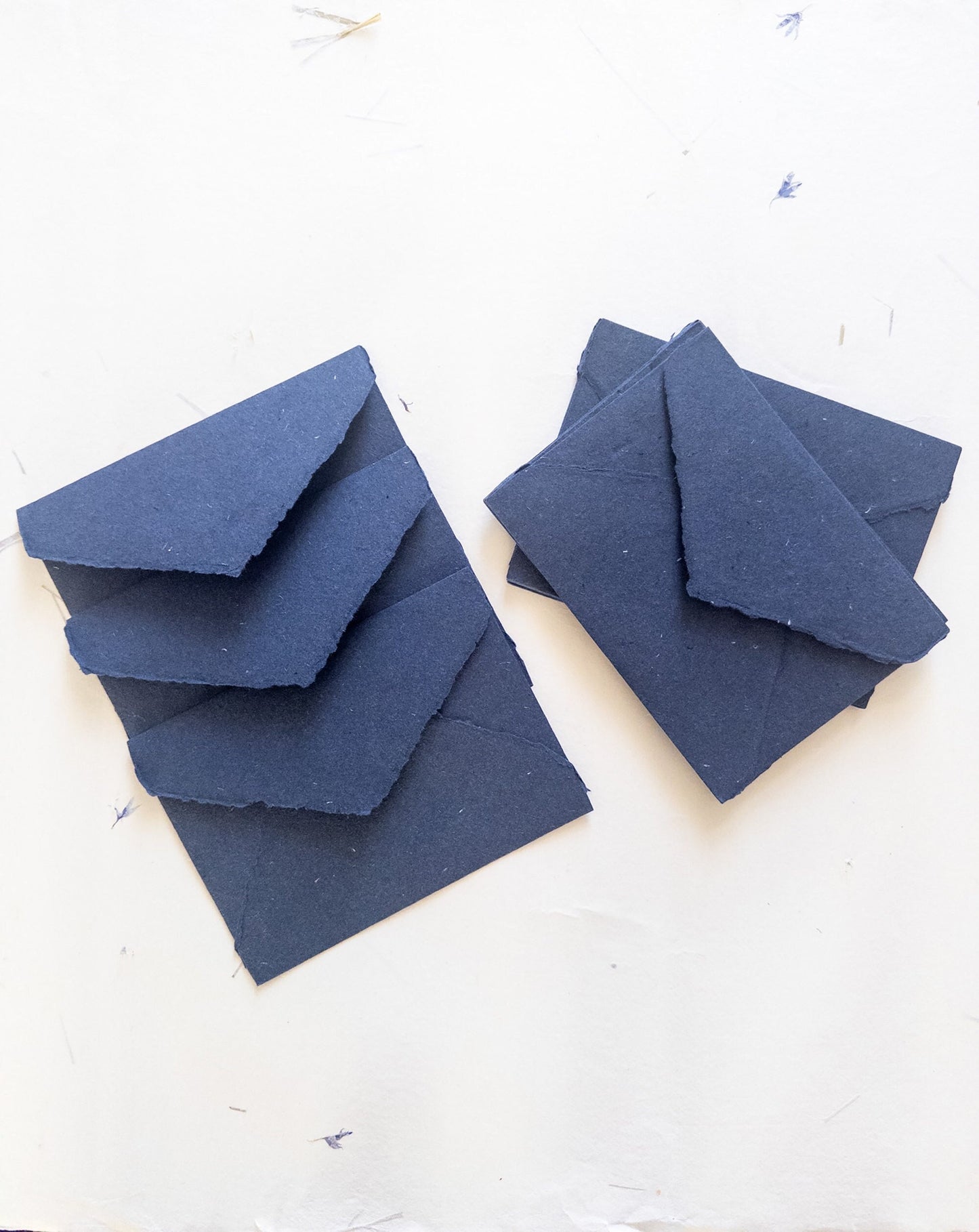 Indigo blue , blush, luscious, beige Handmade Deckle Edge Envelope 4Bar, C6 Deckle Edge Paper, 5x7 Envelope, Handmade Paper,
