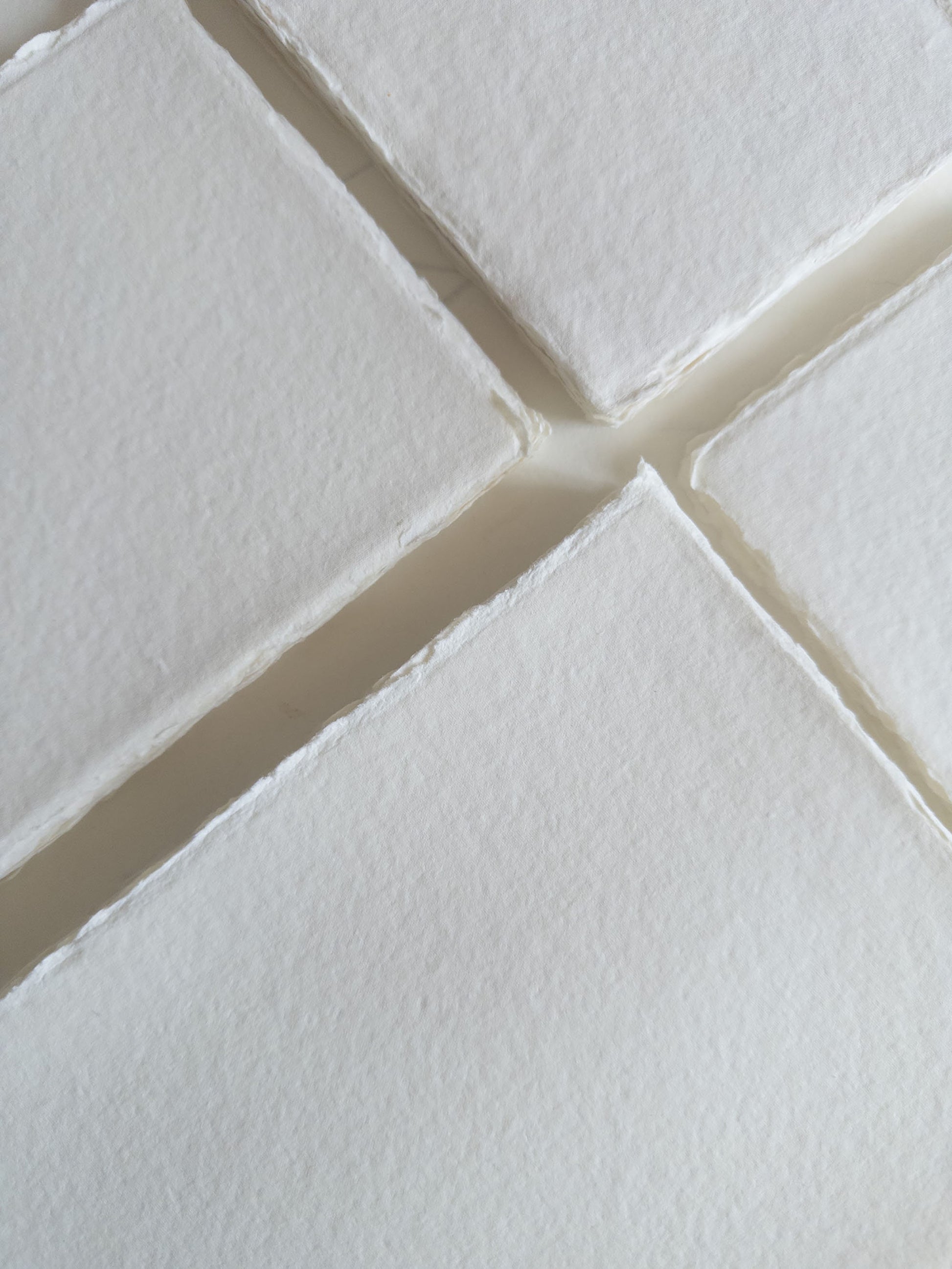 Pack of 10 Assorted sizes IVORY DECKLE EDGE Paper, Warm White Handmade paper , Handmade Cotton Rag, cotton paper, Ivory handmade paper