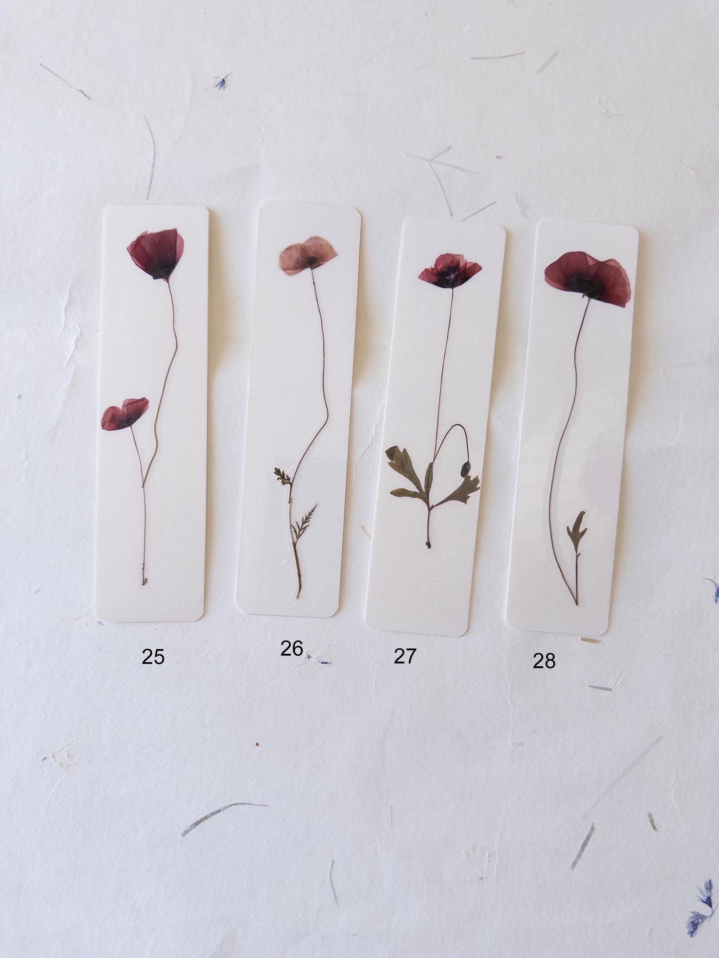 Common poppy bookmark ,Pressed Flower bookmark corn poppy , dried flower , gift, flower, dried flower, poppies bookmark