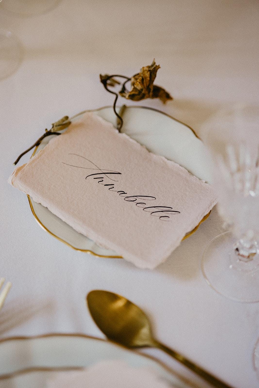 Handmade Deckle Edge Place Cards