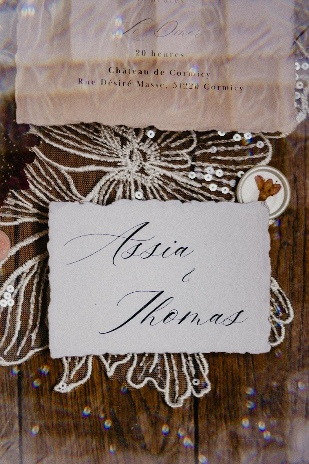 Handmade Deckle Edge Place Cards