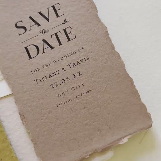 Arched paper Soft White, blush, luscious, beige Handmade Deckle Edge Paper , invite Paper, Handmade Paper, wedding invitation, save the date