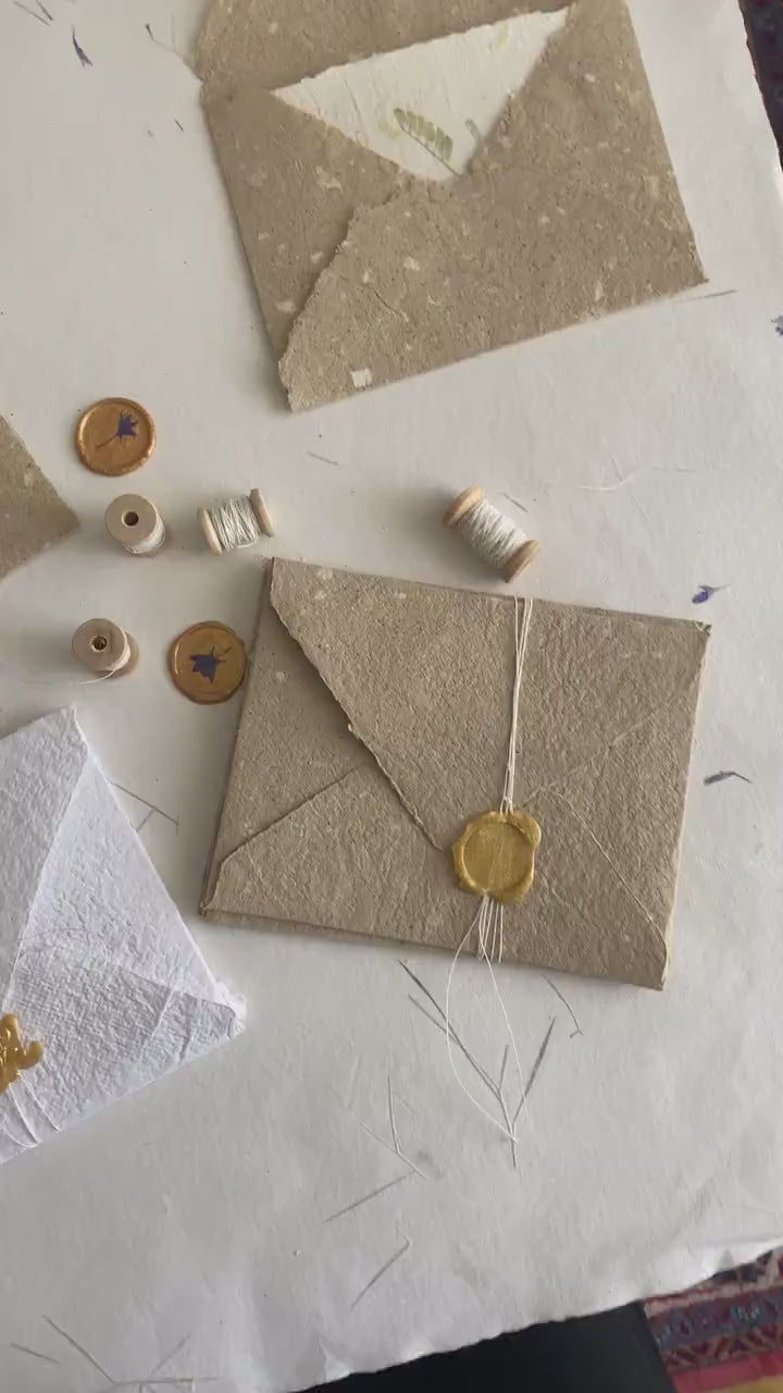 Handmade Deckle Edge Envelop, handmade paper, Invitation Paper, Calligraphy Paper, Papier Fait Main,